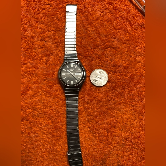 1983 Vintage Seiko 5 6309 8230 Automatic Watch BLACK DIAL DAYDATEa - Picture 3 of 14